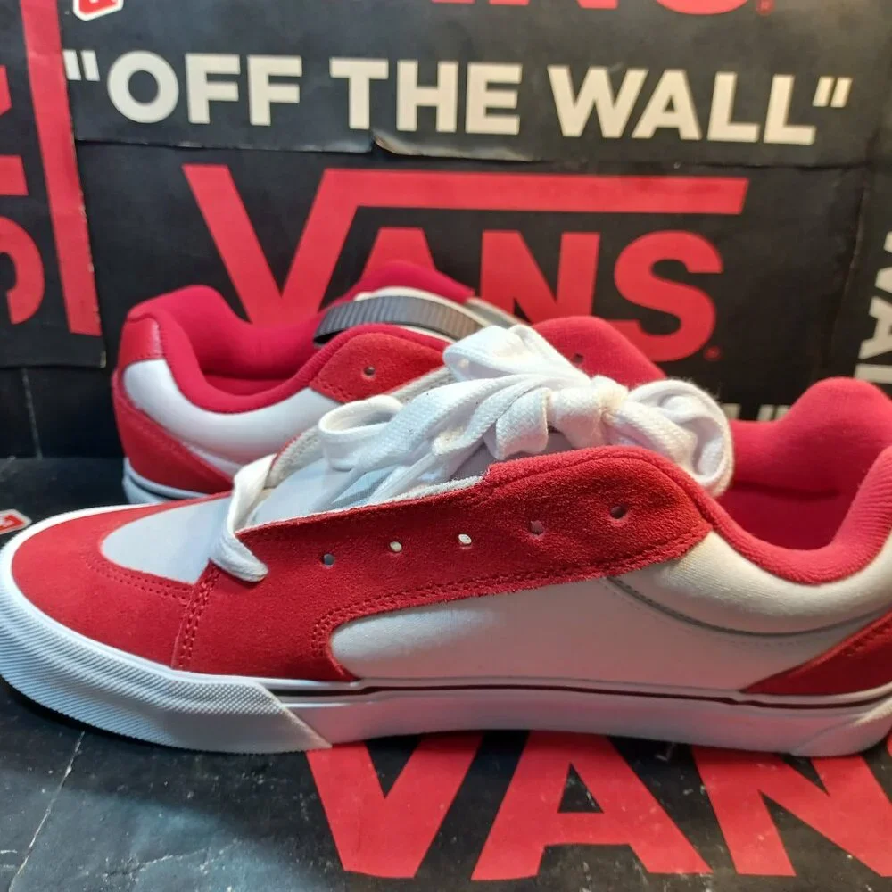 Vans Men's U.S. 13 Chukka Push LS Racing Red/White VN000CZW6RT